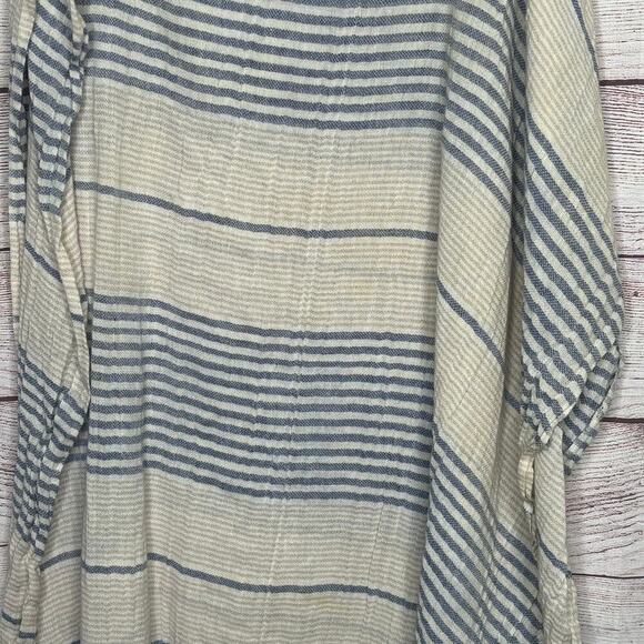 prAna Fringe Cotton Blend Striped Winter Fall Preppy Classic Scarf Shawl - Picture 10 of 10